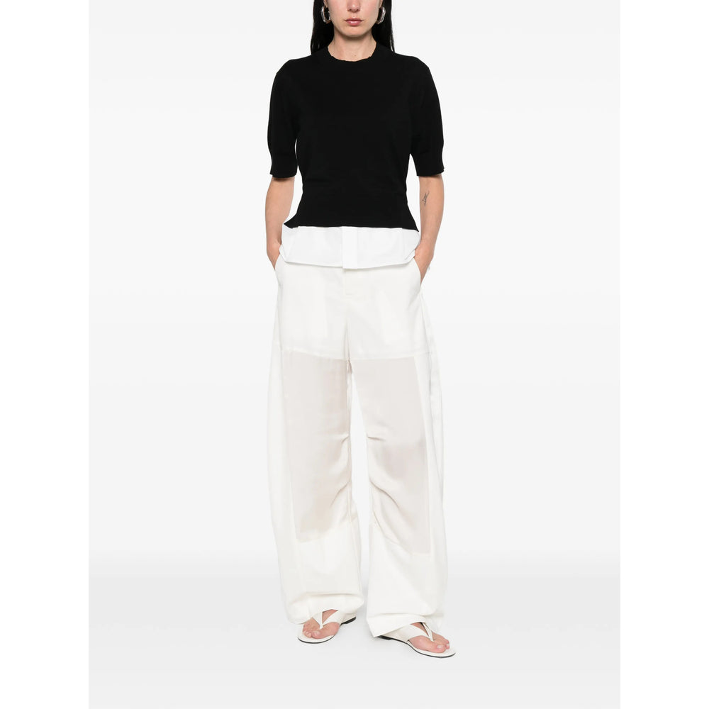 Sacai Neutrals Trousers - Palazzo Pants Women SACAI
