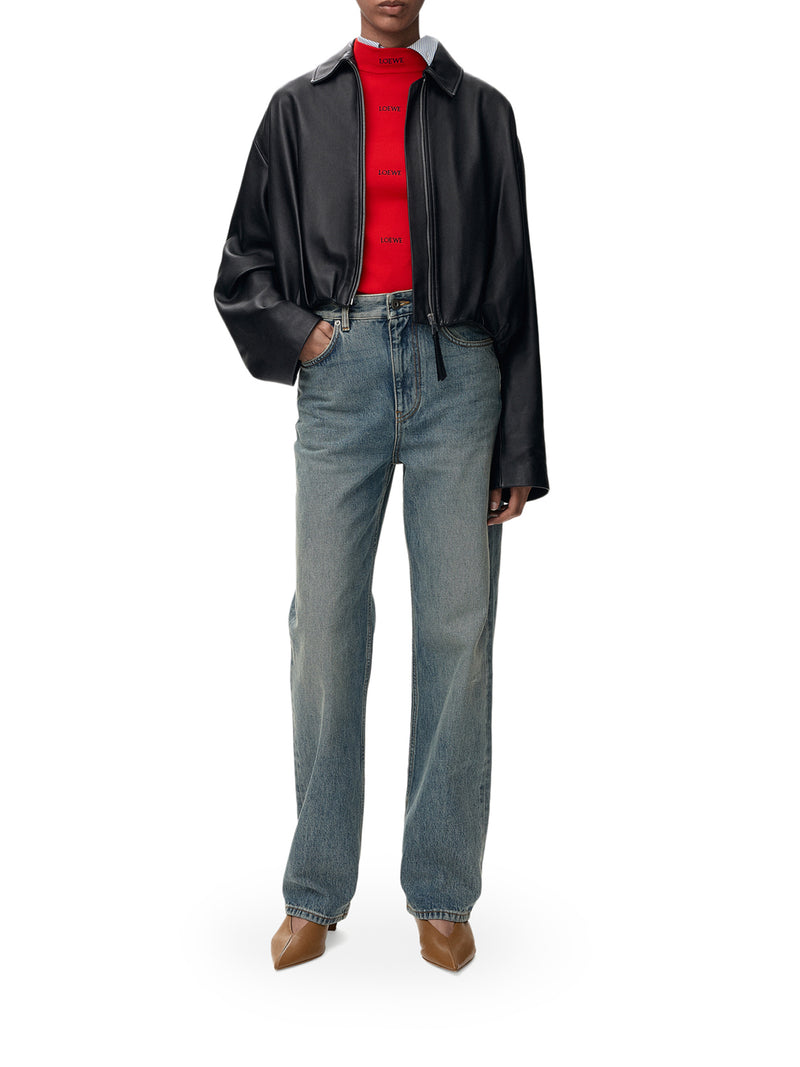 Loewe Women Lamb Nappa Jacket With Asymmetric Draping At The Back LOEWE