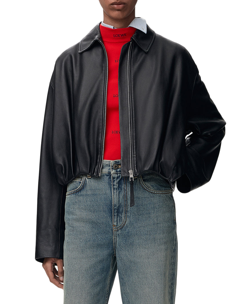 Loewe Women Lamb Nappa Jacket With Asymmetric Draping At The Back LOEWE