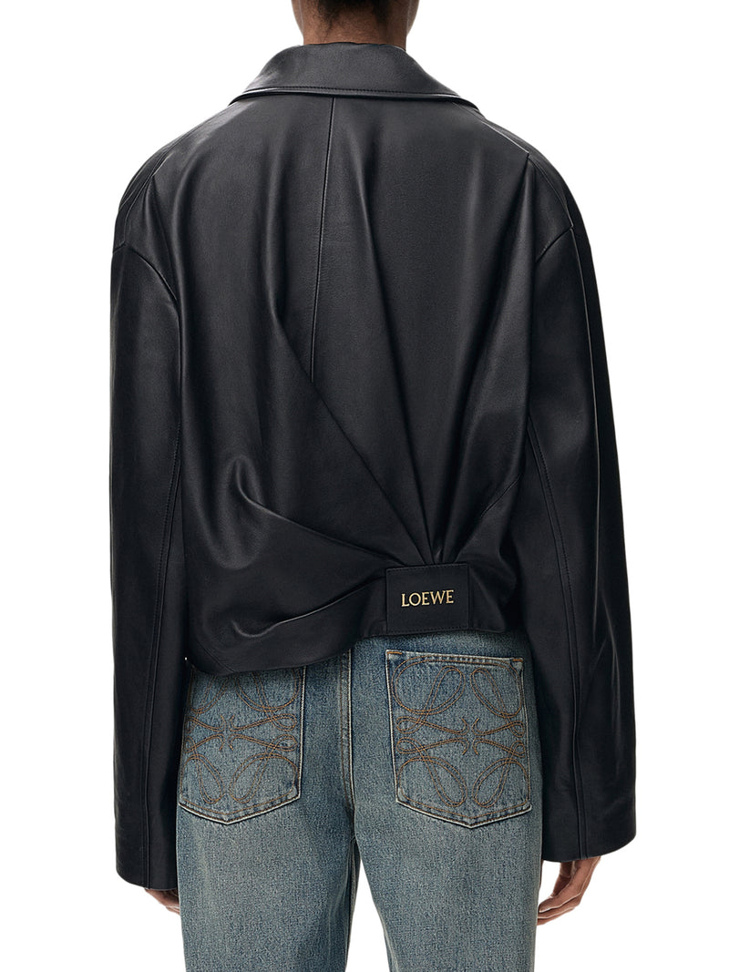 Loewe Women Lamb Nappa Jacket With Asymmetric Draping At The Back LOEWE