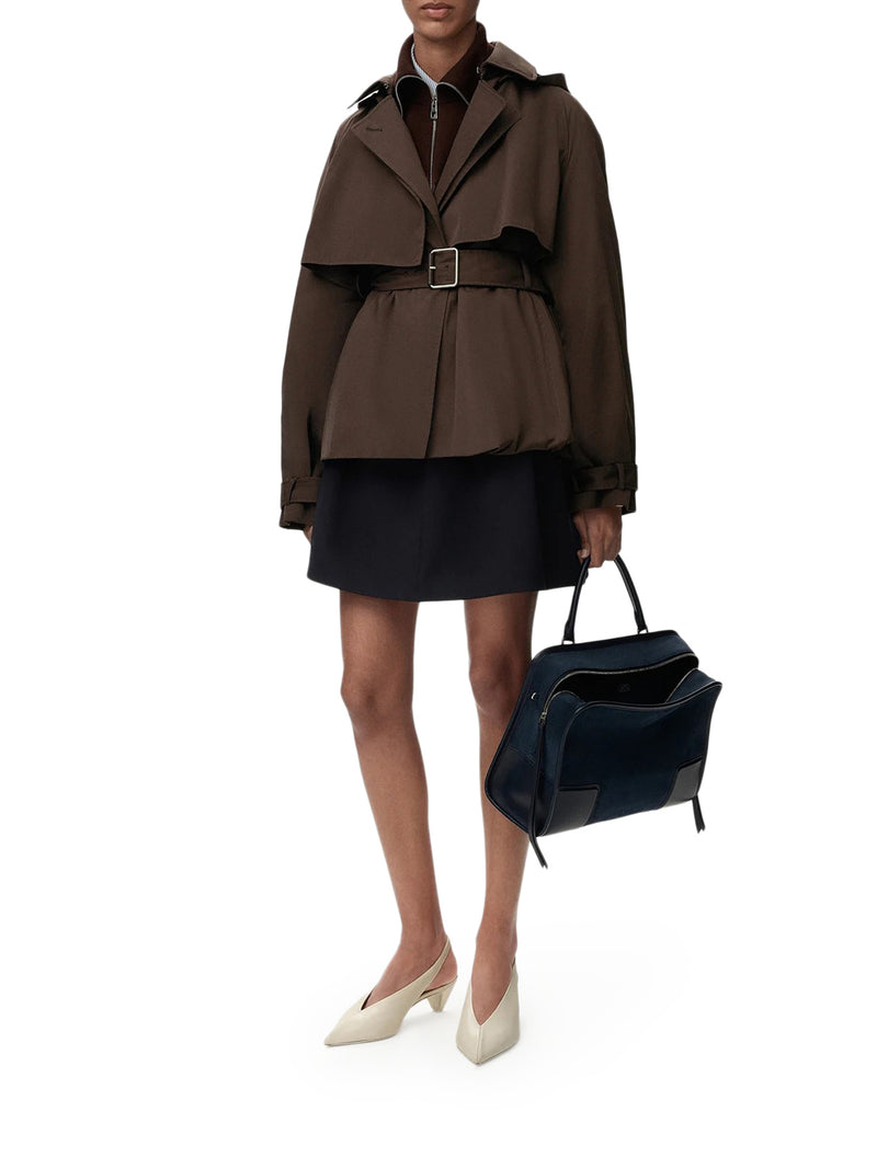 Loewe Women Cotton And Silk Gabardine Jacket With A Balloon Silhouette LOEWE
