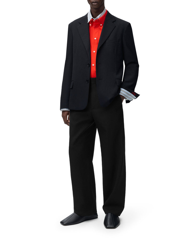 Loewe Men Sartorial Wool Jacket With Contrasting Double-Layer Cuffs LOEWE