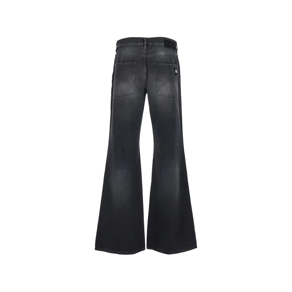 Amiri Black Denim - Wide-Leg Jeans Men AMIRI