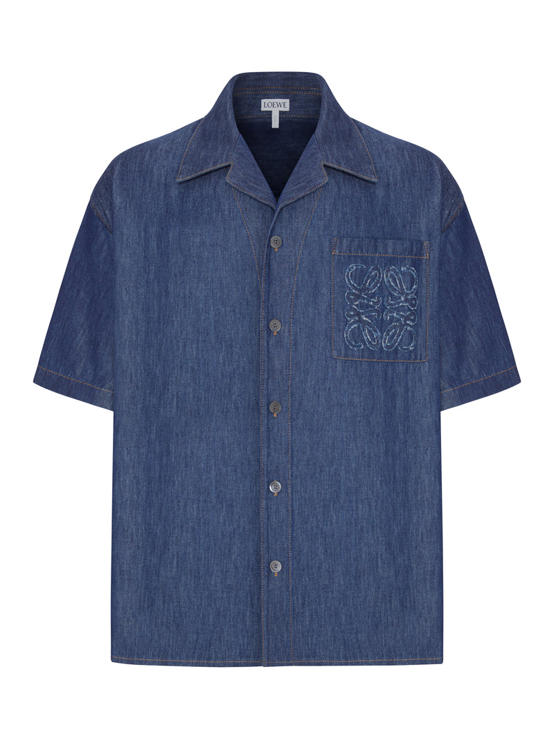 Loewe Men Lightweight Cotton Chambray Shirt LOEWE