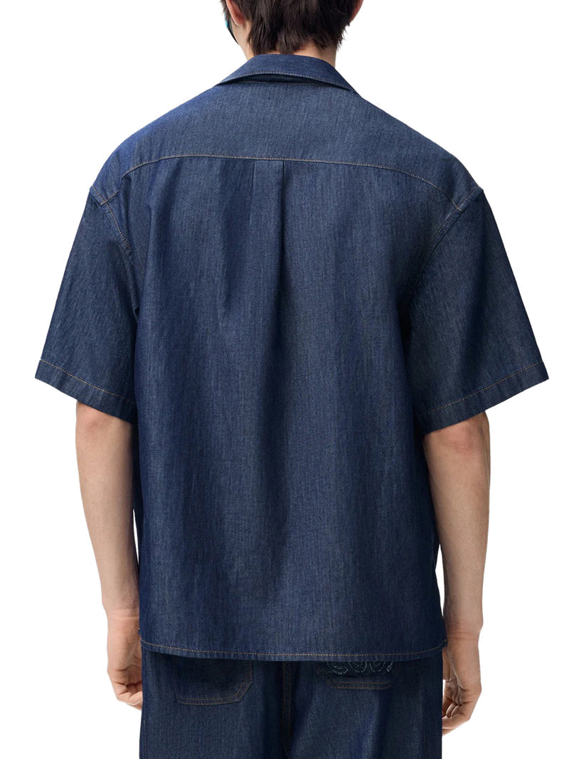 Loewe Men Lightweight Cotton Chambray Shirt LOEWE