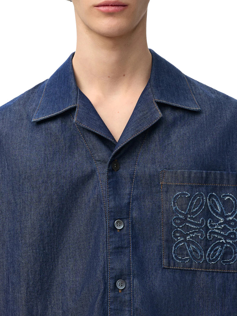 Loewe Men Lightweight Cotton Chambray Shirt LOEWE