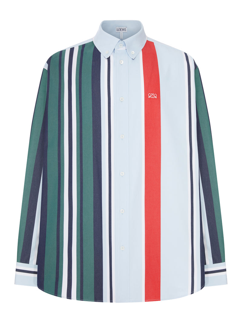 Loewe Men Mid-Weight Striped Cotton Twill Shirt LOEWE