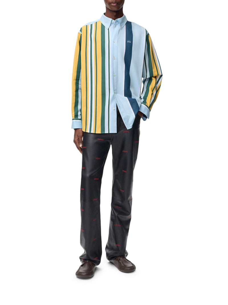 Loewe Men Mid-Weight Striped Cotton Twill Shirt LOEWE
