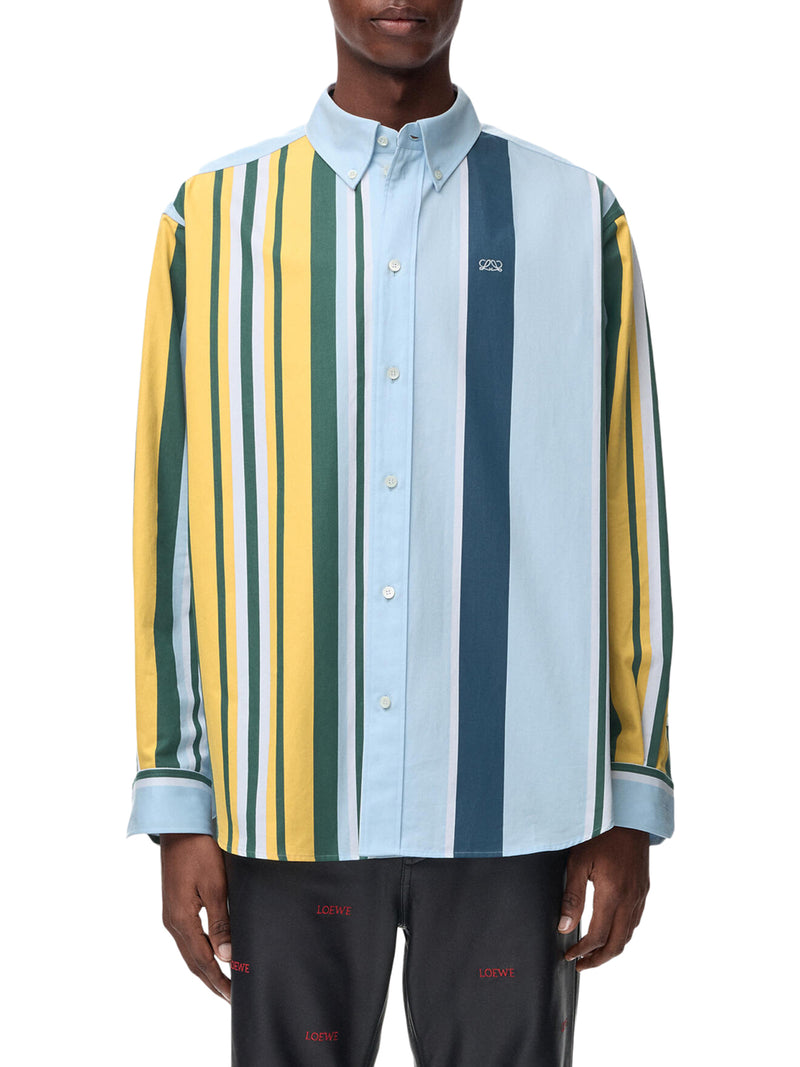 Loewe Men Mid-Weight Striped Cotton Twill Shirt LOEWE
