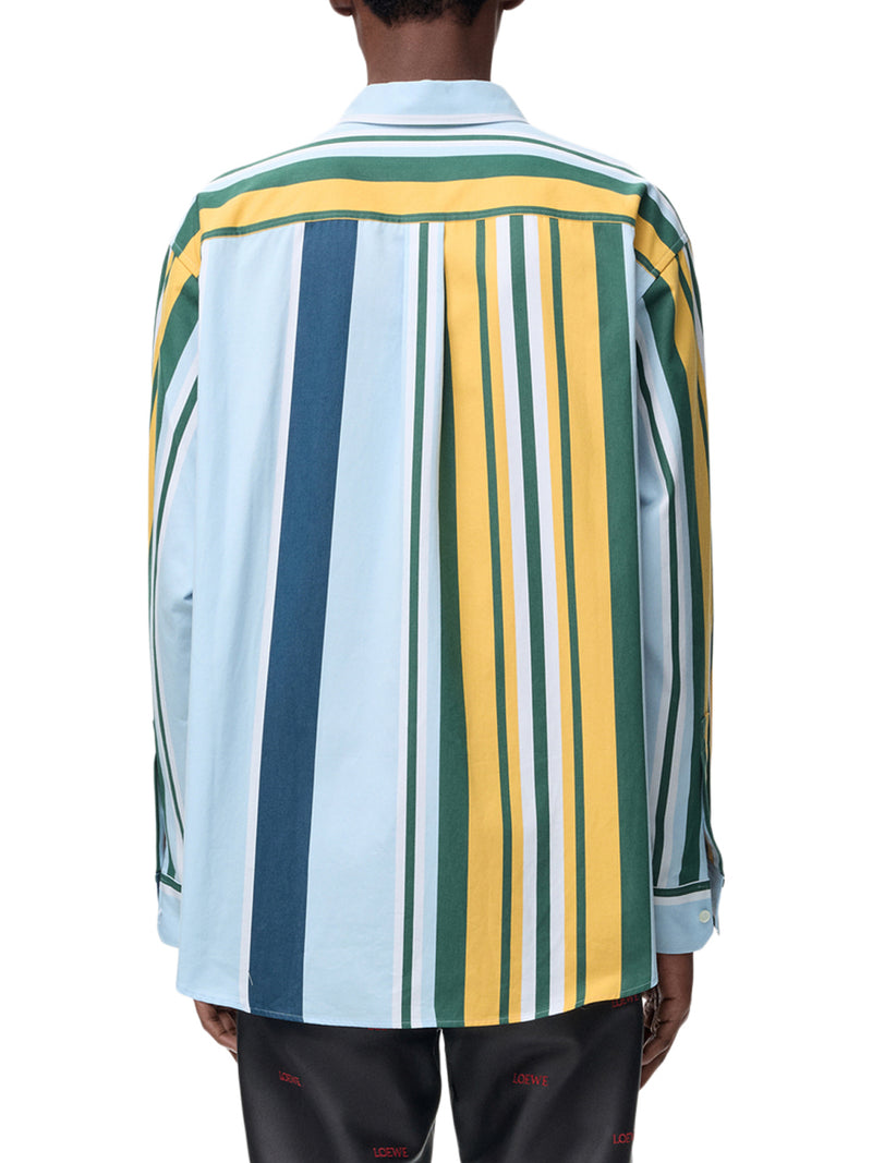 Loewe Men Mid-Weight Striped Cotton Twill Shirt LOEWE
