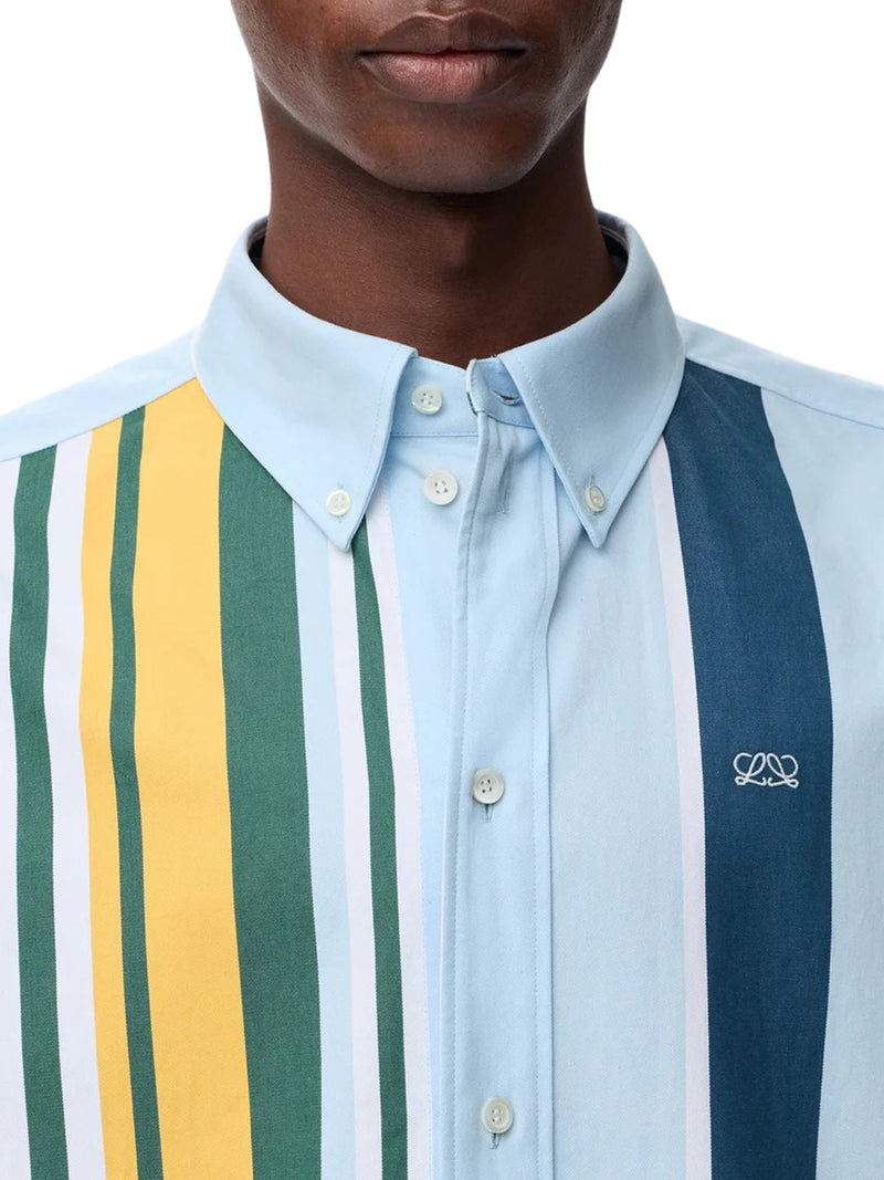 Loewe Men Mid-Weight Striped Cotton Twill Shirt LOEWE