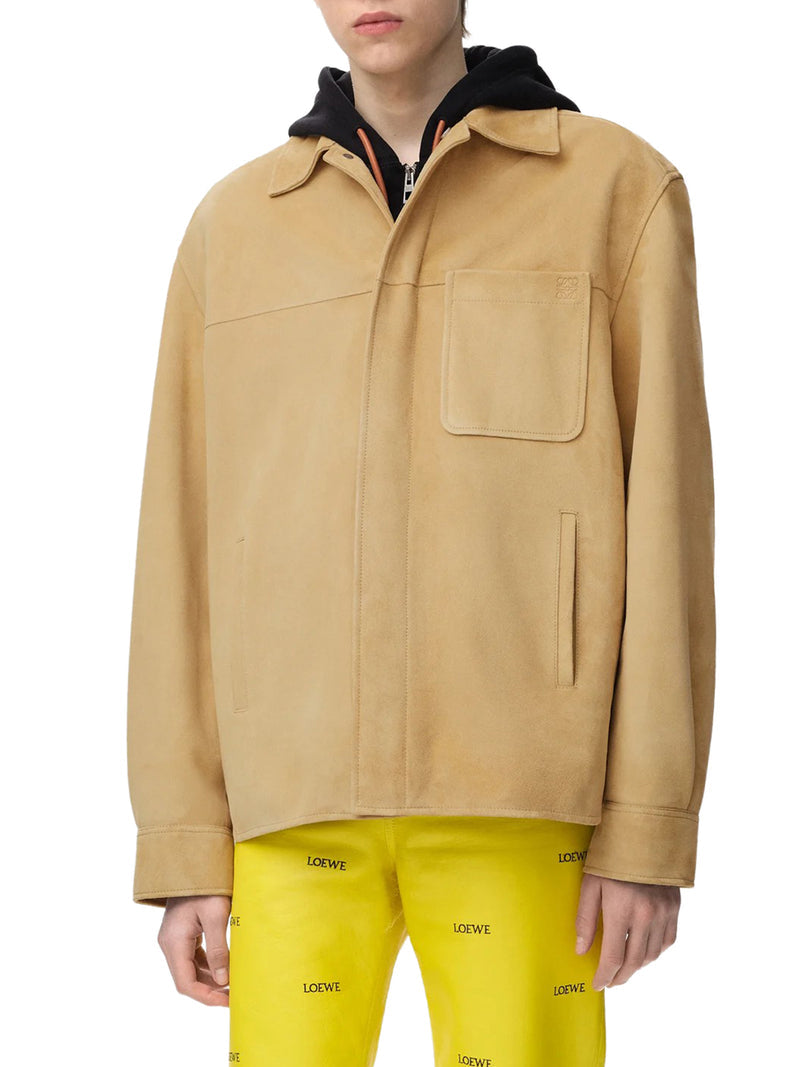 Loewe Men Suede Lambskin Overshirt LOEWE