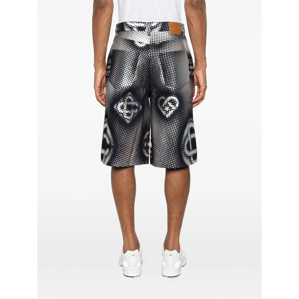 Casablanca Black Shorts - Denim Shorts Men CASABLANCA