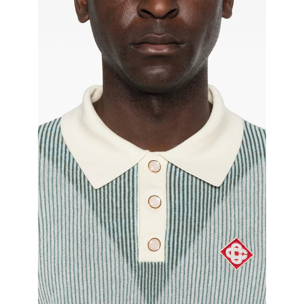 Casablanca Green Polo Shirts Men CASABLANCA