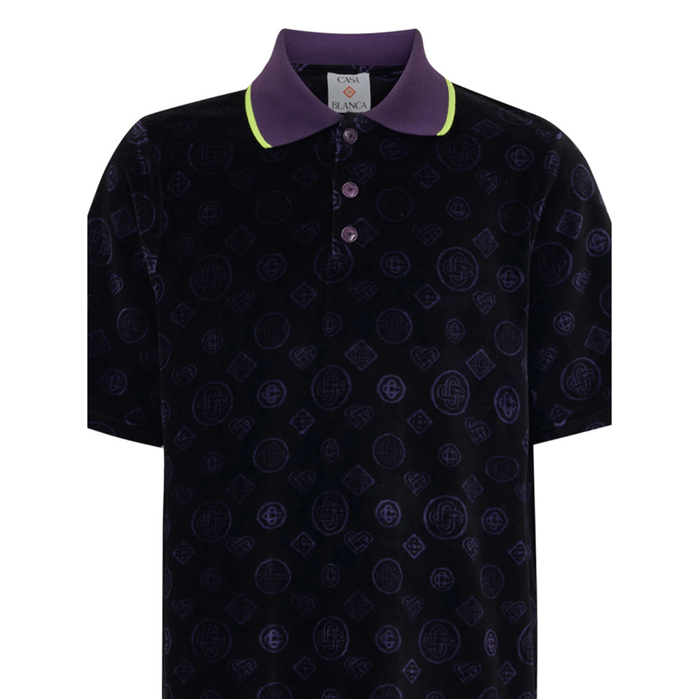 Casablanca Black Polo Shirts Men CASABLANCA