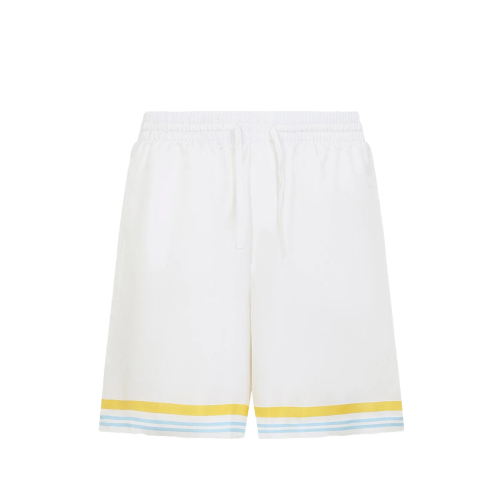 Casablanca White Shorts - Bermuda Shorts Men CASABLANCA