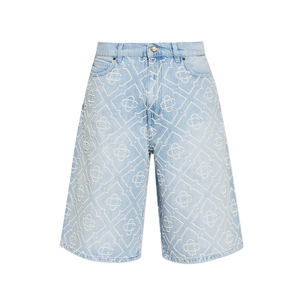 Casablanca Blue Shorts - Denim Shorts Men CASABLANCA