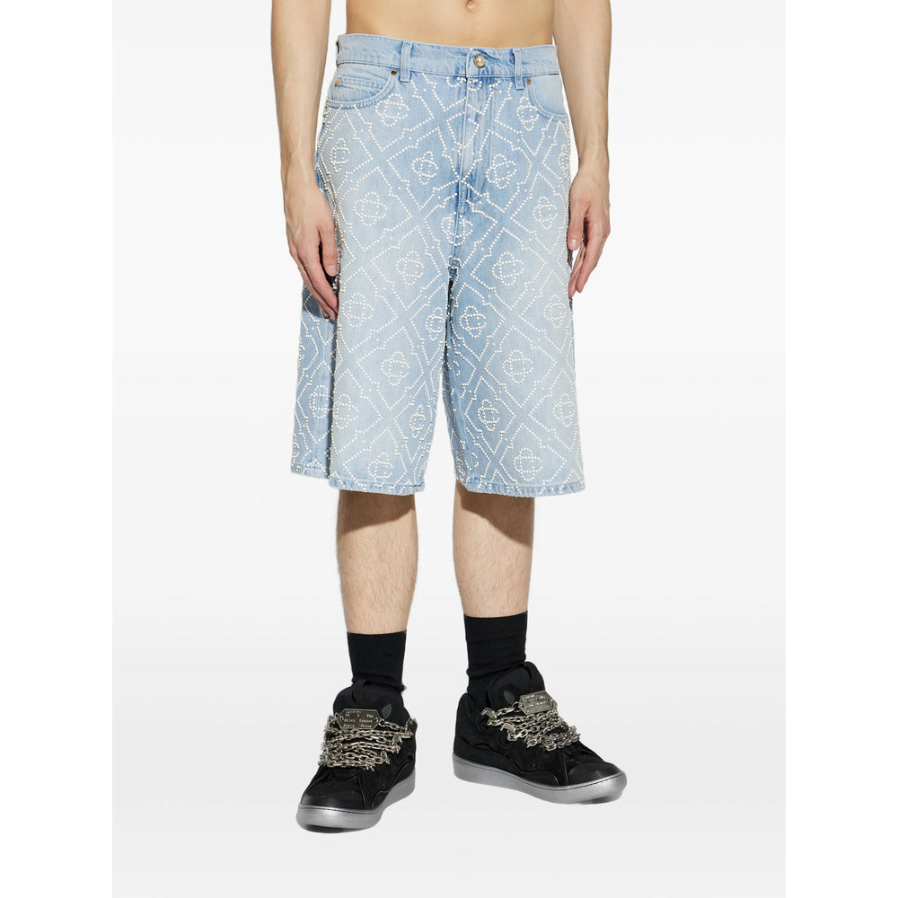 Casablanca Blue Shorts - Denim Shorts Men CASABLANCA