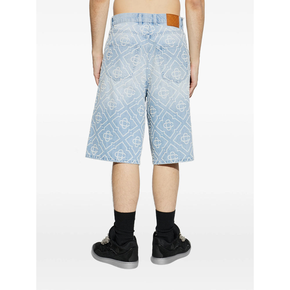 Casablanca Blue Shorts - Denim Shorts Men CASABLANCA