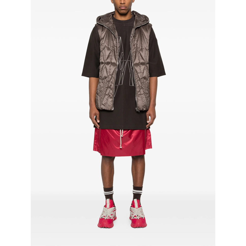 Moncler X Rick Owens Red Shorts - Drop-Crotch Shorts Men MONCLER X RICK OWENS
