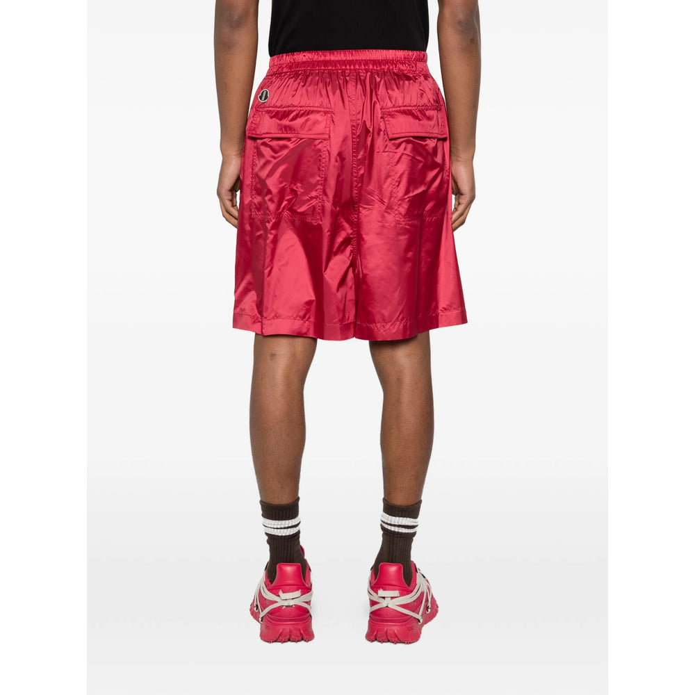 Moncler X Rick Owens Red Shorts - Drop-Crotch Shorts Men MONCLER X RICK OWENS