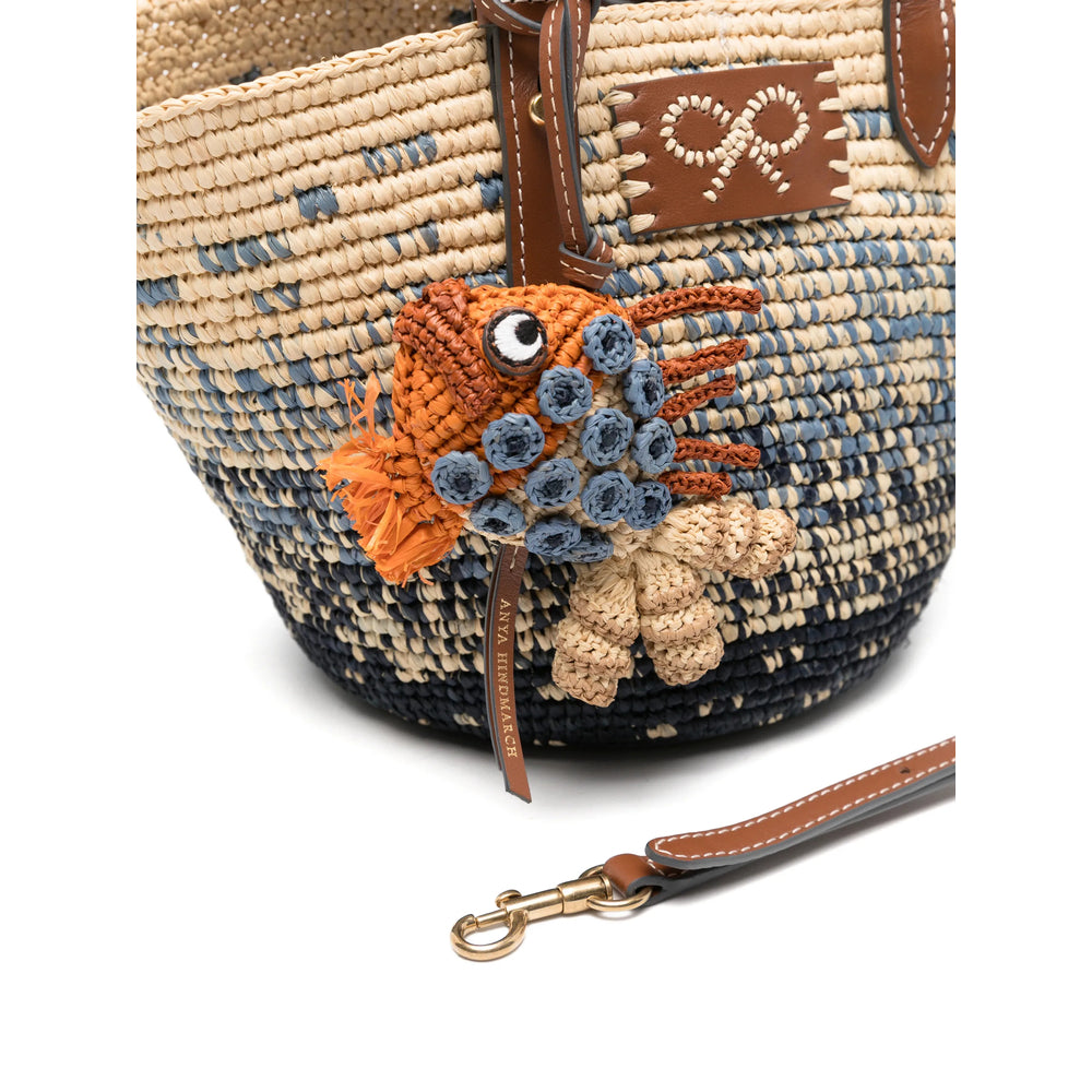 Anya Hindmarch Women Fish Embellished Raffia Mini Bag ANYA HINDMARCH