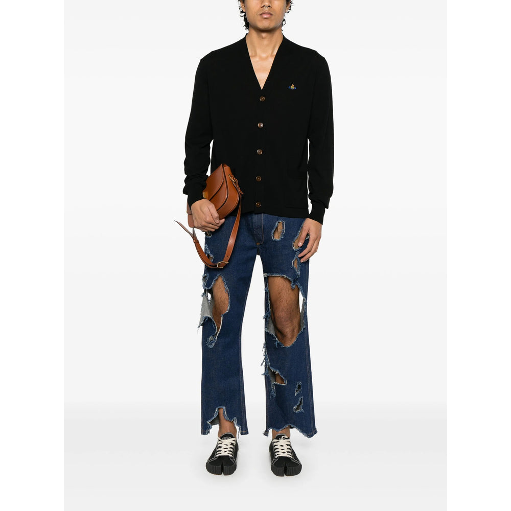 Vivienne Westwood Black Sweaters & Knitwear - Cardigans Men VIVIENNE WESTWOOD