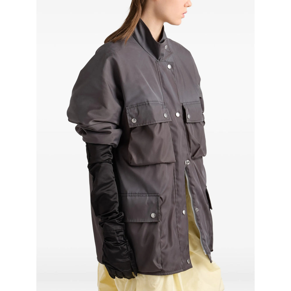 Prada Grey Jackets - Military Jackets Women PRADA