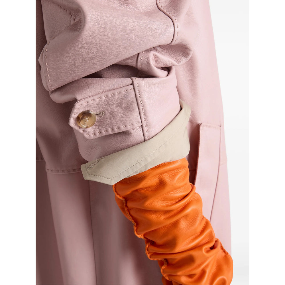 Prada Pink Coats - Leather Coats Women PRADA