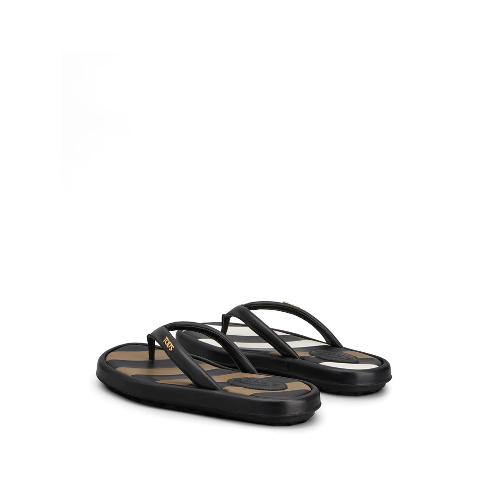Tod's Black Flip-Flops & Slides Women TOD'S