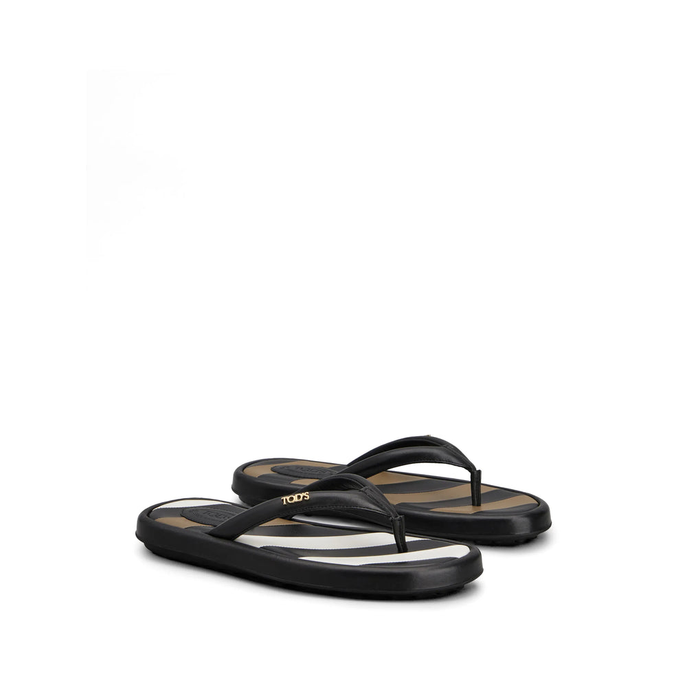 Tod's Black Flip-Flops & Slides Women TOD'S