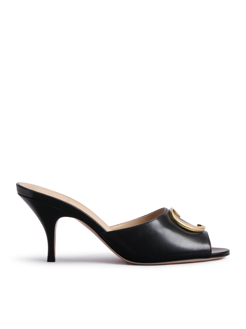 Christian Dior Women Lambskin Initials Heel Sandal CHRISTIAN DIOR