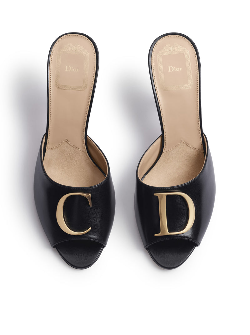 Christian Dior Women Lambskin Initials Heel Sandal CHRISTIAN DIOR