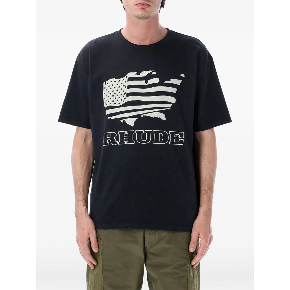 Rhude Black T-Shirts & Vests - T-Shirts Men RHUDE