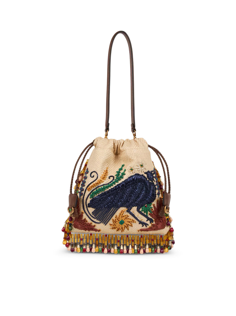 Etro Women Etro X Tabby Booth Small Kalispera Raffia Bag With Embroidery And Beads ETRO