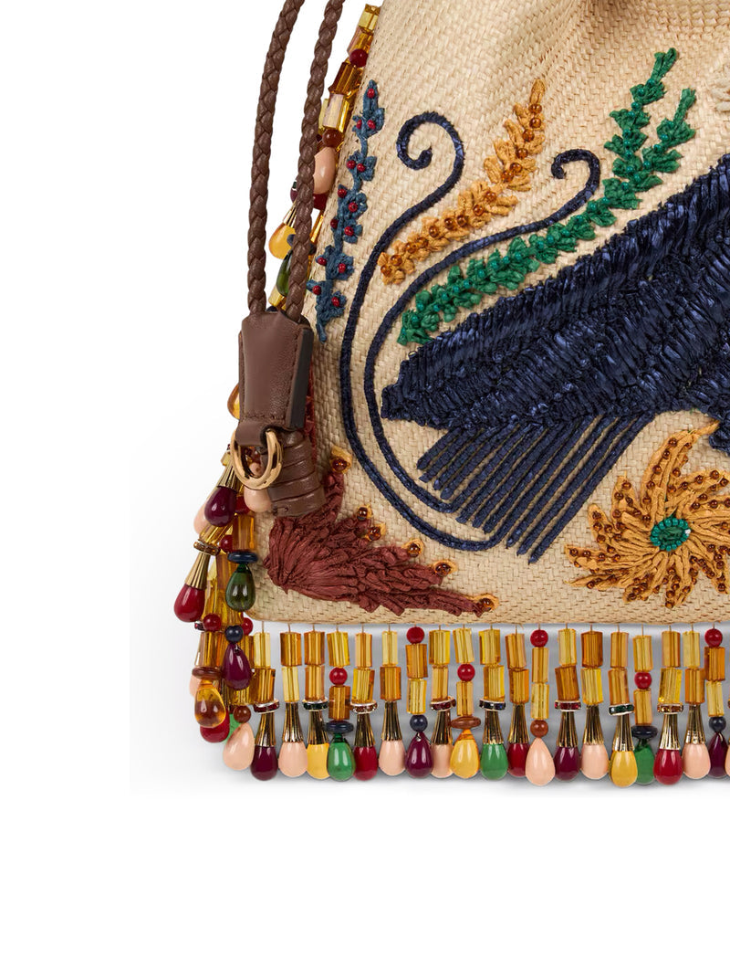 Etro Women Etro X Tabby Booth Small Kalispera Raffia Bag With Embroidery And Beads ETRO