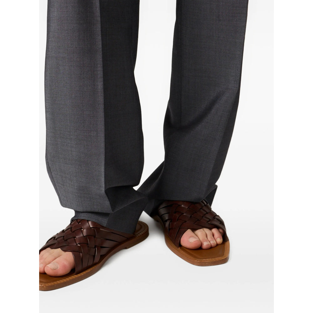 Miu Miu Grey Trousers - Straight Trousers Women MIU MIU