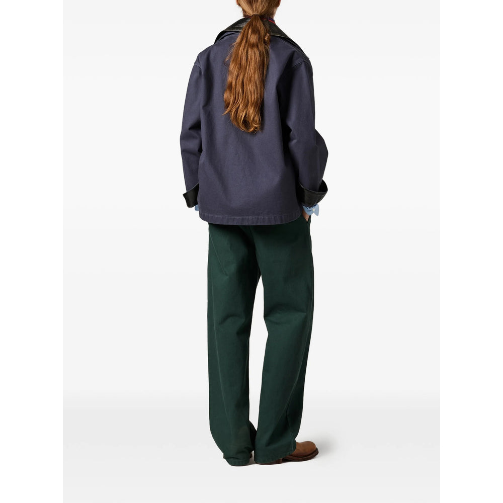 Miu Miu Green Trousers - Straight Trousers Women MIU MIU