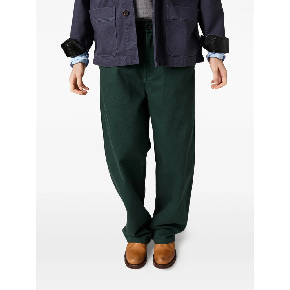 Miu Miu Green Trousers - Straight Trousers Women MIU MIU
