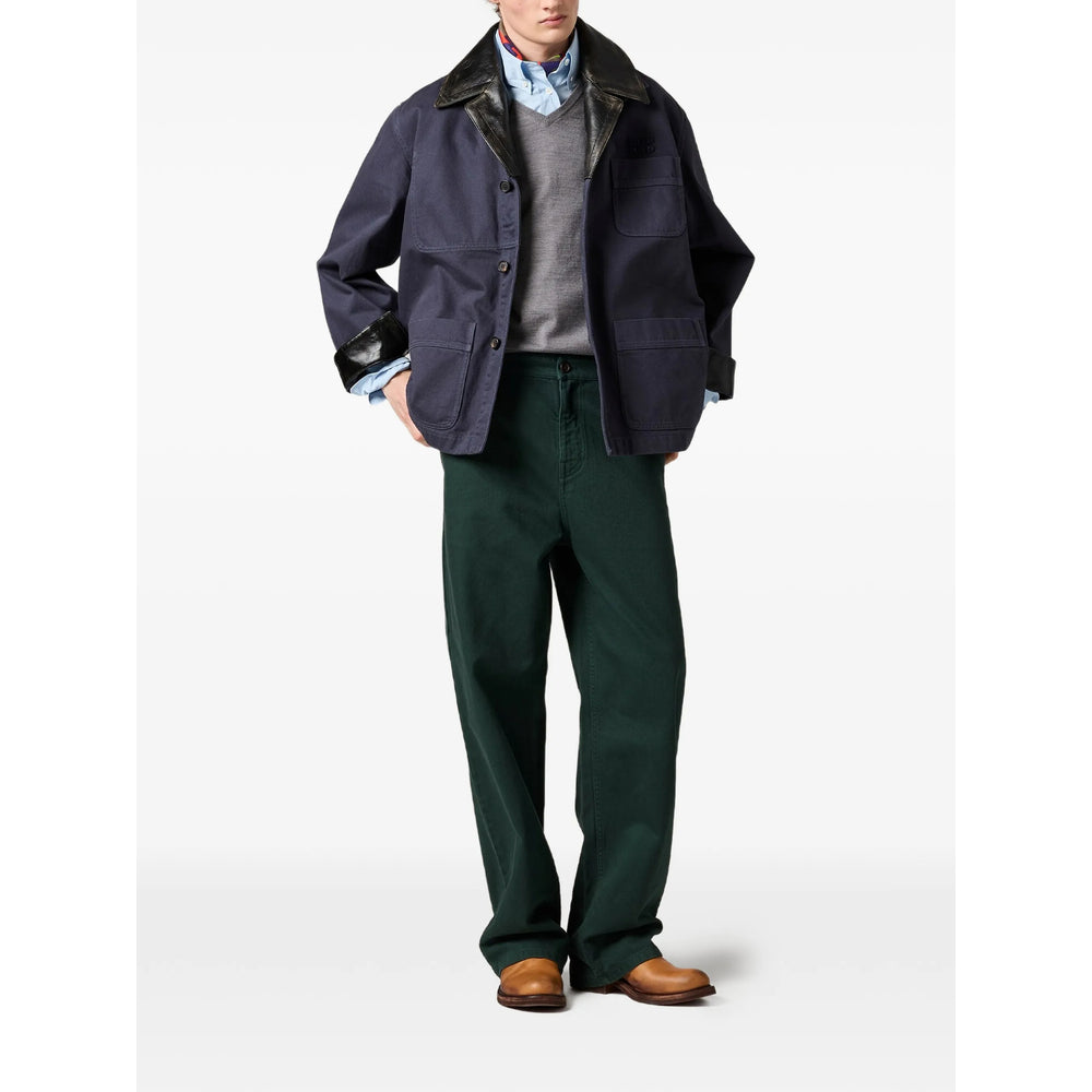 Miu Miu Green Trousers - Straight Trousers Women MIU MIU