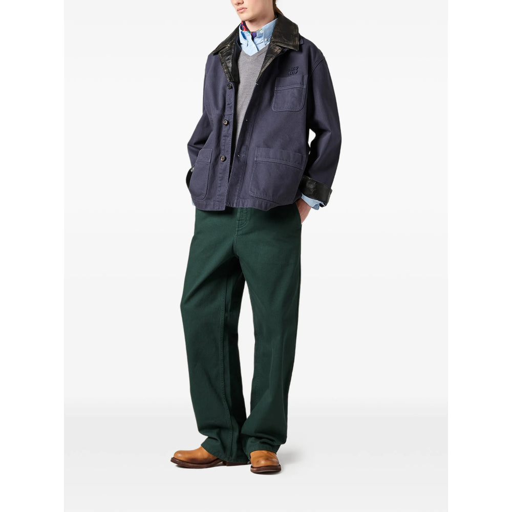 Miu Miu Blue Coats - Single Breasted Coats Women MIU MIU