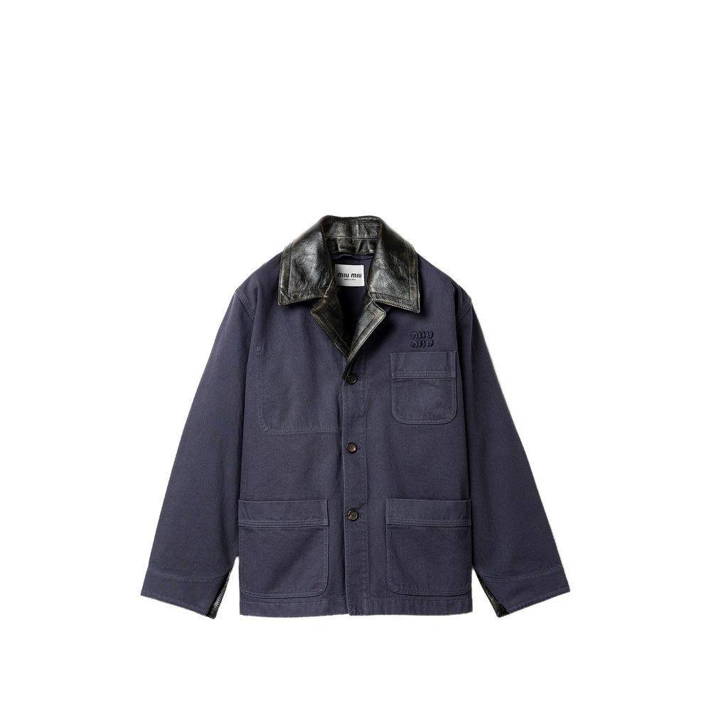 Miu Miu Blue Coats - Single Breasted Coats Women MIU MIU