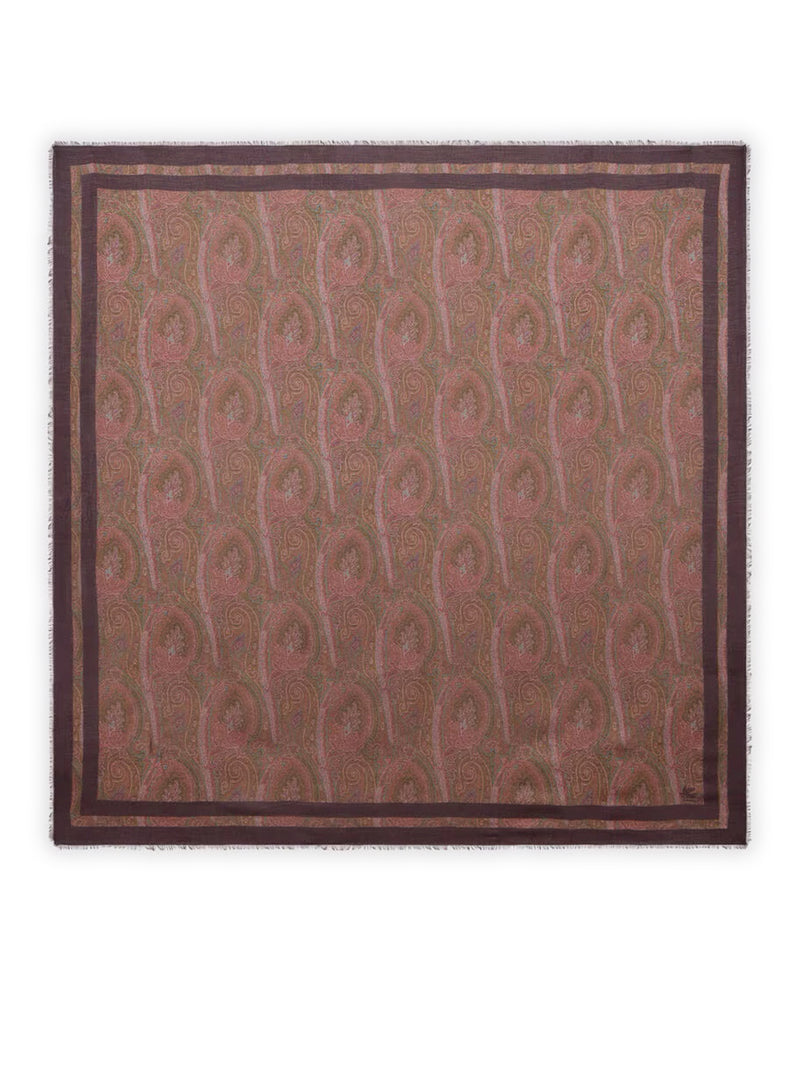 Etro Women Cashmere Scarf With Floral Paisley Pattern ETRO
