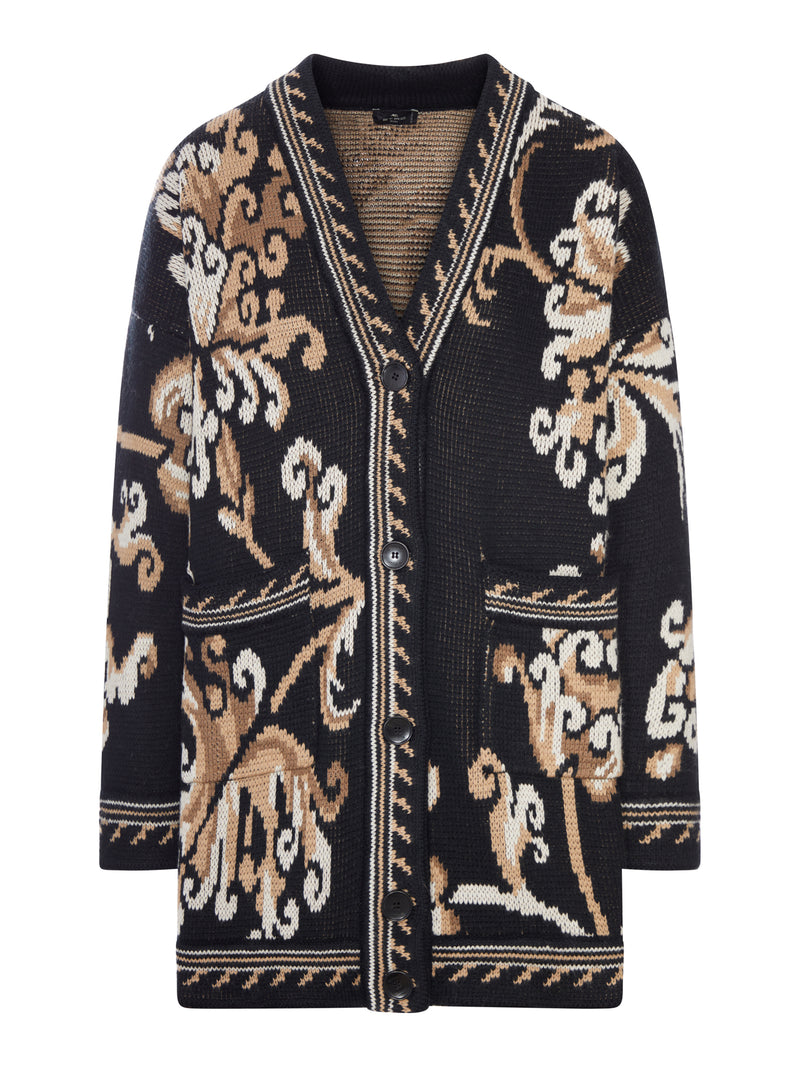 Etro Women Jacquard Knit Cardigan With Floral Pattern ETRO