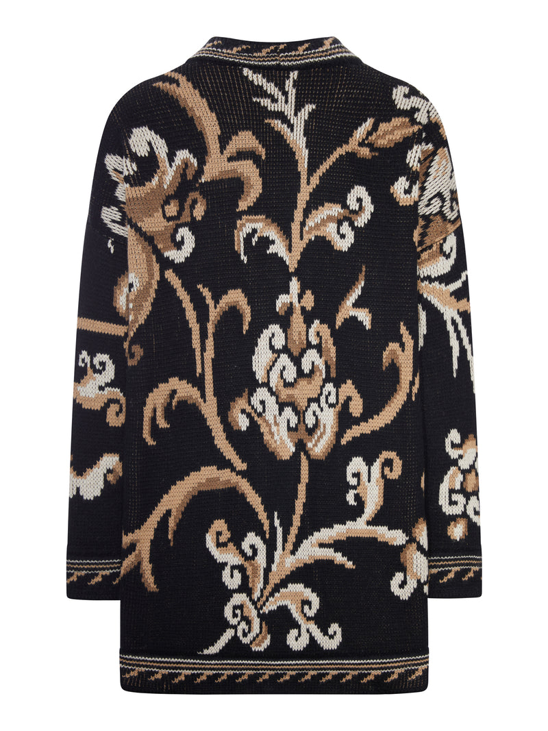 Etro Women Jacquard Knit Cardigan With Floral Pattern ETRO