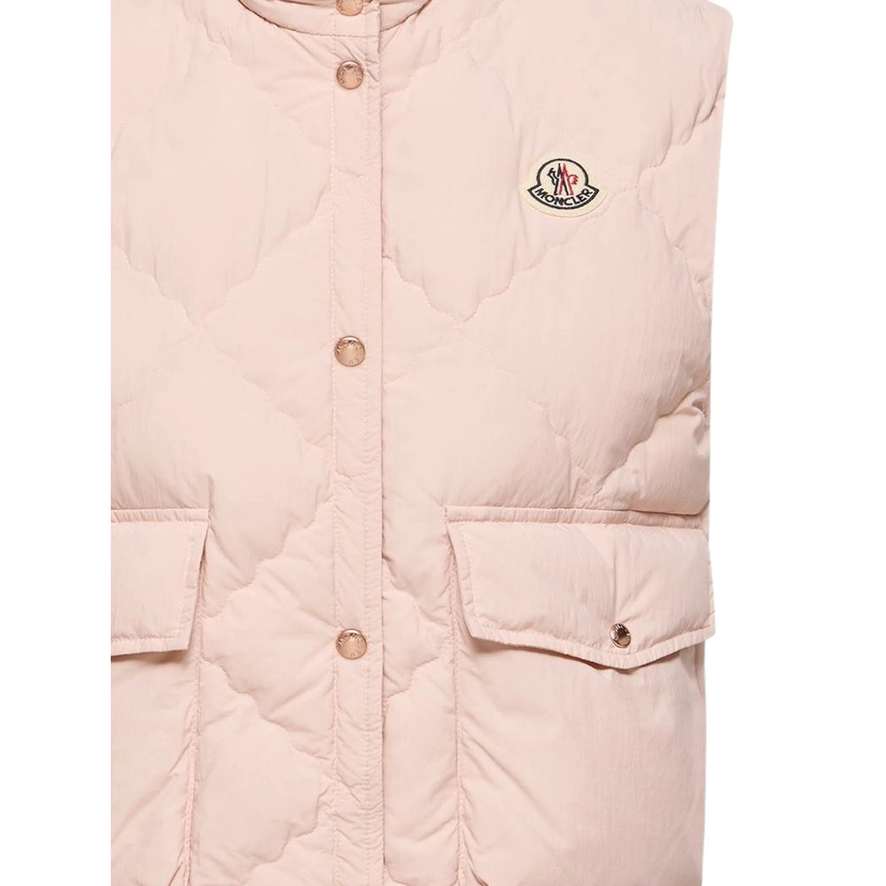 Moncler Pink Jackets - Waistcoat & Gilets Women MONCLER