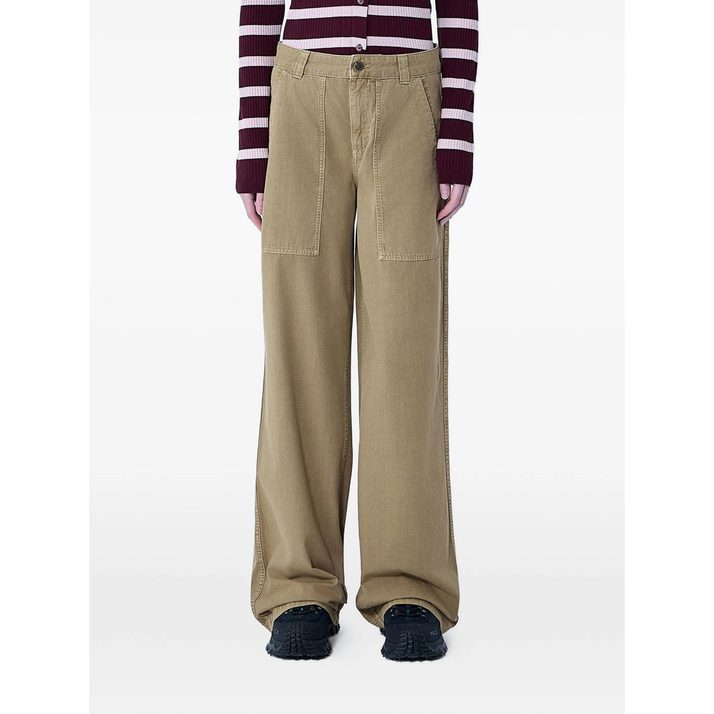 Moncler Neutrals Trousers - Straight Trousers Women MONCLER
