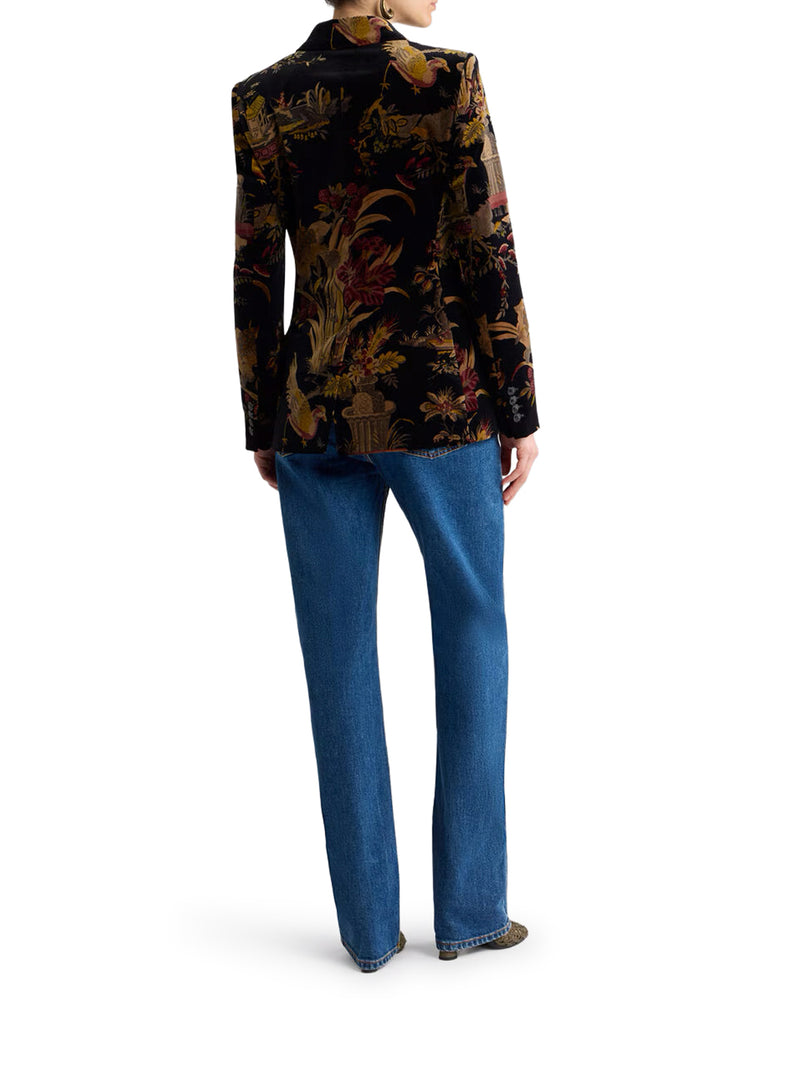 Etro Women Double-Breasted Cotton Velvet Jacket ETRO