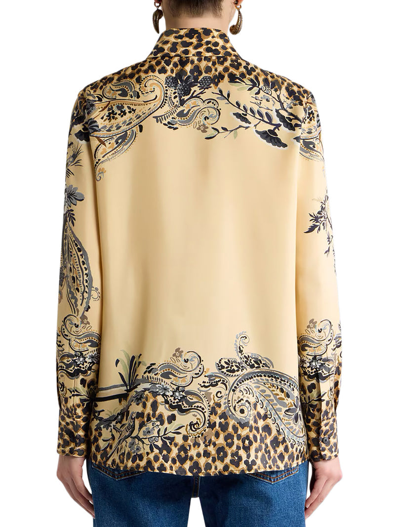 Etro Women Silk Shirt With Placement Leopard Print ETRO