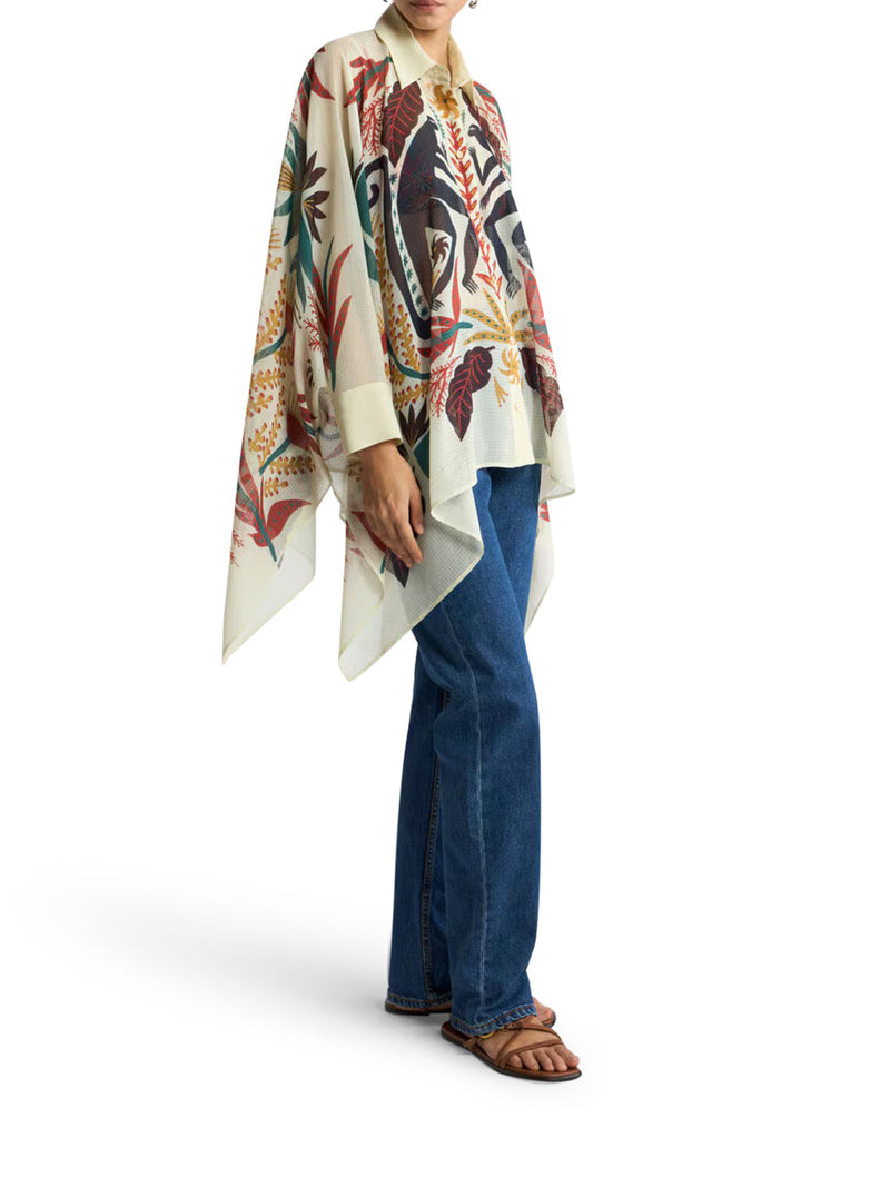 Etro Women Shirt With Handkerchief Hem And Placed Print ETRO